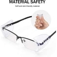 thumbnail image 4 of Protectores laterales para gafas de seguridad para gafas graduadas, protectores laterales transparentes para gafas sin cordones, se adapta a gafas pequeñas a grandes (grandes) ER, 4 of 5