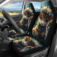 thumbnail image 2 of Pzuqiu Highland Cow in Forest Car Seat Covers Set Breathable Front and Rear Split Bench Seat Covers Full Surround Automotive Vehicle Cushion Cover for Cars Truck Vans Universal Fit Set, 2 of 7