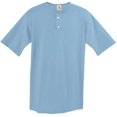 thumbnail image 1 of 580A Two-Button Baseball Jersey - Light Blue, Extra Large, 1 of 1