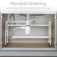 thumbnail image 4 of Home-Complete 2 Tier Under Sink Organizer with 8 Removable Panels (White), 4 of 6