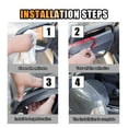 thumbnail image 5 of 2 piezas de guardabarros de visera de lluvia para espejo retrovisor de coche, fibra de carbono impermeable, espejo lateral protector de cejas para lluvia (fibra de carbono negra), 5 of 5