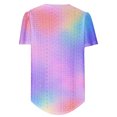 thumbnail image 7 of Busydd Womens Tops Trendy Tie Dye Round Neck T-Shirts Casual Short Sleeve Summer Tops Comfort Breathable Going Out Tops for Women, 7 of 7