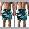 thumbnail image 3 of luoweisi Men's Beach Shorts Quick Dry Swim Trunks with Mesh Lining Dragonfly S, 3 of 5