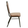 thumbnail image 5 of Emma + Oliver 4 Pack Crown Back Banquet Stack Chair in Gold Diamond Fabric-Gold Vein Frame, 5 of 12