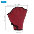 thumbnail image 2 of Unique Bargains Gants de Natation en Toile Gants de Résistance à L'Eau Accessoires d'Entraînement Rouge, L, 2 of 7