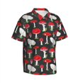 thumbnail image 3 of Nueva camisa hawaiana con estampado de hongos coloridos para hombre, camisas de manga corta, camisas de playa de vacaciones a la moda, blusas florales de calle para mujer y niño, 3 of 5