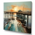 thumbnail image 2 of Designart "Coastalpier Pier Perspective Painting II" Nautical & Beach Wall Decor, 2 of 5