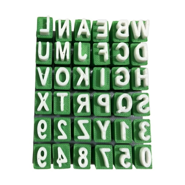 Kit de sellos de números y alfabetos para hacer tarjetas, suministros para álbumes de recortes y mucho más. Mayúscula
