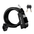thumbnail image 1 of Candado de cable para bicicleta, resistente, antirrobo, de acero, de seguridad, resistente al agua Negro, 1 of 9