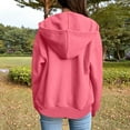 thumbnail image 6 of yardsong Womens Full Zip Hoodie Oversized Sweatshirts 2025 Preppy Long Sleeve Casual Lightweight Y2K Hooded Track Jacket Hot Pink,XXL, 6 of 8