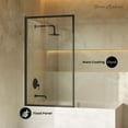 thumbnail image 2 of Pierre 34 x 58 Framed Fixed 3/8 in. (10mm) Clear Tempered Glass Tub Door with Black Matte Frame, 2 of 6