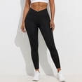 thumbnail image 2 of Hessimy No Front Seam High Waisted Workout Leggings for Women Buttery Soft Yoga Pants Gym Athletic Tights(Black,XXL), 2 of 5