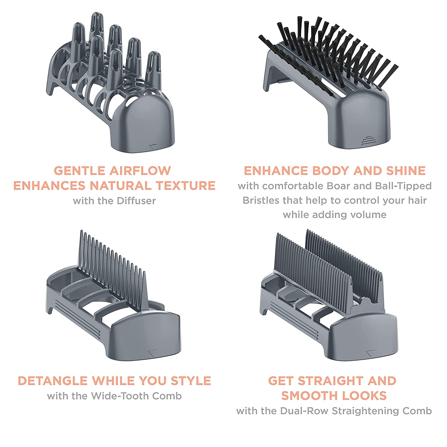 InfPRO Frizz-Free Styler Dryer w/4 Attachments