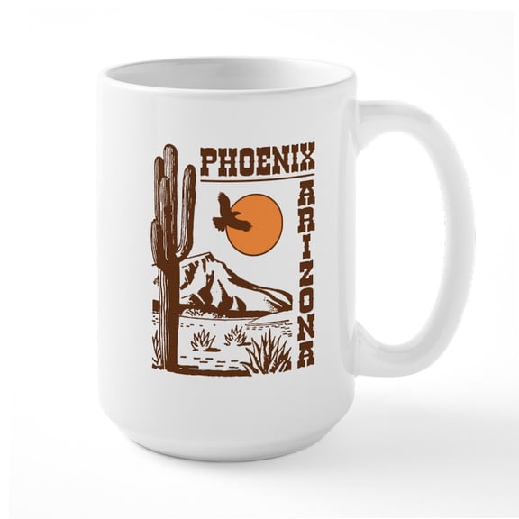 CafePress - Phoenix Arizona Large Mug - 15 oz Ceramic Large White Novelty Mug