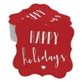 thumbnail image 1 of Inkdotpot Pack Of 50 Real Silver Foil Bracket Shape Paper Tags Happy Holiday Favor Hang Tags, 1 of 6