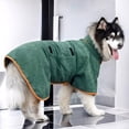 thumbnail image 2 of Dog Bathrobe Absorbent Dog Towels Large Quick Drying Robes For After Bath Soft Adjustable Warm Keeping Dogs Towel(S XL), 2 of 9