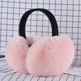 thumbnail image 5 of Orejeras mullidas para clima frío para mujer, diadema cálida para invierno, lindos calentadores de orejas holgados, color negro, 5 of 5