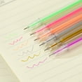 thumbnail image 4 of Uxcell 24 Pcs Bolígrafos de Gel de Colores, Punta Fina de 0.5mm, Tinta Pastel para Proyectos de DIY, Pintura, Diario, Cuaderno, Papel Negro, Dibujo, Longitud de 16cm, Tinta Púrpura, 4 of 6