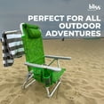 thumbnail image 2 of Bliss Hammocks Folding Beach Chair, Recliner with Towel Rack, Banana Leaves, 2 of 7