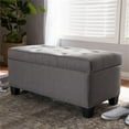 thumbnail image 2 of Baxton Studio Michaela Upholstered Storage Ottoman Bench in Grey, 2 of 11