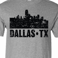 thumbnail image 4 of Inktastic Dallas Texas City Skyline with Grunge T-Shirt, 4 of 5