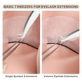 thumbnail image 3 of Juego de pinzas para extensión de pestañas, pinzas de precisión para extensión individual de pestañas postizas, 3 of 5