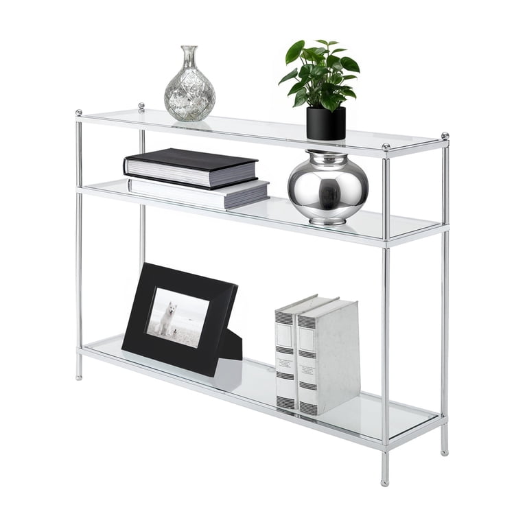 Convenience Concepts Royal Crest 3-Tier Glass Console Table photo 3