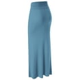 thumbnail image 2 of Made by Johnny Women's Lightweight Floor Length Maxi Skirt L DENIM, 2 of 6