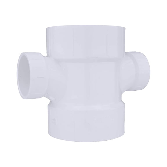 1PC Charlotte Pipe Reducing Double Sanitary Tee — Residential Use, Standard Application