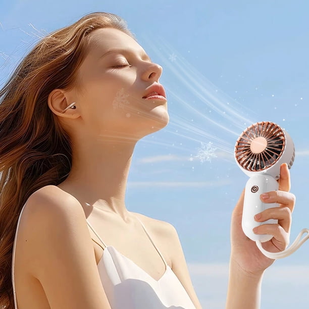 Miniventilador Portátil | Batería Integrada de Carga Rápida | Funcionamiento Silencioso | Compacto y Ligero | Tamaño de Bolsillo | Gran Capacidad | Recargable Por Usb | Uso En Viajes, Exteriores y Of