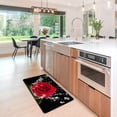 thumbnail image 6 of Red Rose Flower Kitchen Rugs,Black Anti Fatigue Mats for Kitchen Floor Cushioned,Non Slip Waterproof Memory Foam Mat for Bedroom,Office,Bathroom,Sink 17.3 * 29 Inches, 6 of 6