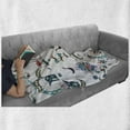 thumbnail image 6 of Ethnic Soft Flannel Fleece Throw Blanket, Floral Flowers Swirls Ivy Buds Birds Leaves Bohem Inspired Image, Cozy Plush for Indoor and Outdoor Use, 50" x 70", Multicolor, by Ambesonne, 6 of 6