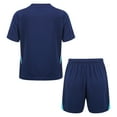 thumbnail image 2 of Hansber Kids Boys Soccer Jerseys Football Training Outfit Team Uniform Athletic Shirt with Shorts set Navy Blue S, 2 of 7