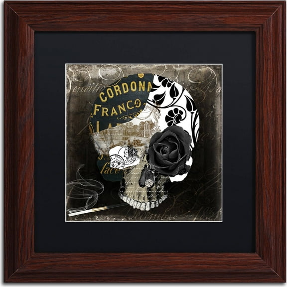 Trademark Fine Art "Paris Halloween II" Canvas Art by Color Bakery, Black Matte, Wood Frame