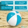 thumbnail image 2 of Sun's Out 16-Inch Beach Ball – Inflatable Pool Toy for Ages 3+, Light Blue, 2 of 6