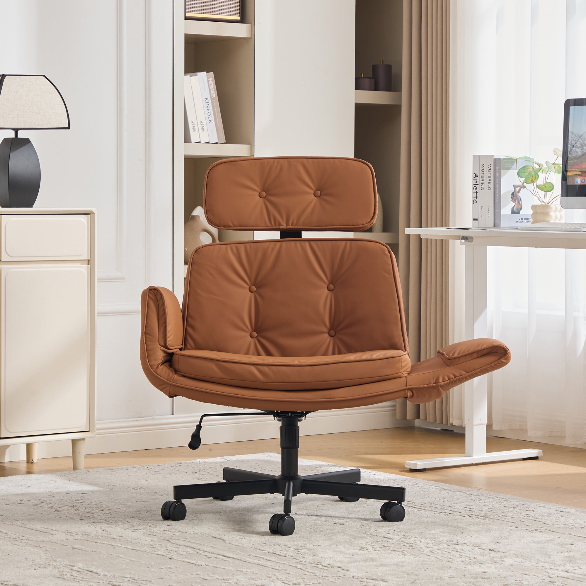 office chair brown pu leather product