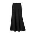 thumbnail image 2 of tasrioml Women Fishtail Skirt High Waist Hip Wrapped A-Line Long Skirt Solid Color Comfortable Figure-flattering Skirt, 2 of 8
