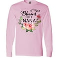 thumbnail image 3 of Inktastic Blessed to Be a Nana with Pink Flowers Long Sleeve T-Shirt, 3 of 5