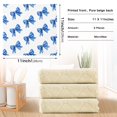 thumbnail image 3 of 6PCS Dish Towels and Dish Cloths Reuseable Dishcloths Sets for Washing Dishes, Cooking, Baking Size 11" x 11" Blue Bows Pattern, 3 of 9