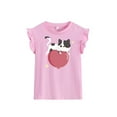 thumbnail image 4 of Little Hand Cat Graphic T-Shirt for Girls Short Sleeve Toddler Girl Clothes Summer Cotton Fashion 3Pcs Size 3T, 4 of 6