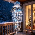 thumbnail image 6 of Clearance! Crystal Cascade Christmas Light, LED Hanging Christmas Decorations Indoor Outdoor, Cascading Icicle Style Light Ornament, Wall Window Entryway Holiday Pendant for Xmas Decor (Snowball), 6 of 7
