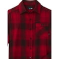 thumbnail image 2 of Boys Red & Black Plaid Long Sleeve Button Down Shirt Button Front Shirt, 2 of 2