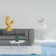 thumbnail image 2 of Escultura de pollo,Escultura de pollo,decoración del hogar,figura de gallo,Figura de escritorio,Estatua de bailarina,adorno de escritorio,decoración del hogar,Estatua de bailarina, 2 of 8
