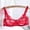 Red, variant on MGDXOX Women's Full Sheer Floral Lace Unlined Wireless Bra, Thin Adjustable Strap Plus Size Elegant Lingerie Bra Red 36