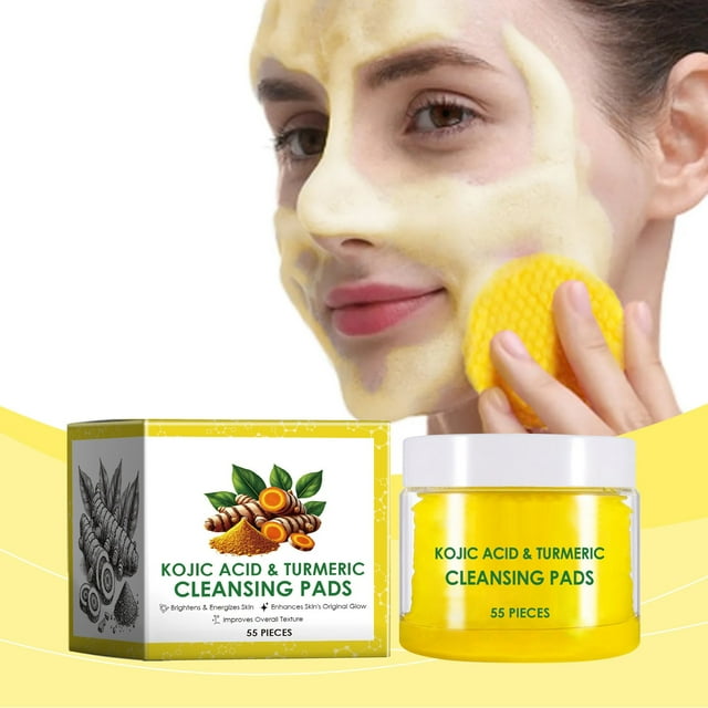 Hot6sl Ofertas de La Semana Mejora La Opacidad y Aclara La Melanina Pastillas Limpiadoras con Esponja de Cúrcuma, 30 Ml.