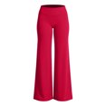 thumbnail image 6 of Dwellite Leggings for Womens Straight Leg Gym Yoga Pants High Waist Lifting Wide Leg Workout Pants with Pockets 2026 Red S, 6 of 7