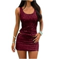 thumbnail image 3 of Drses‌‌ Women's ‌‌Sequin Two-Piece Set - Sleeveless Vest & Bodycon Mini Skirt, 3 of 7