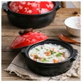 thumbnail image 5 of Clay Pot Donabe Ceramic Stew Pot With Lid Rice Pot Hot Pot Multifunctional Heat-resistant Rice Cooker Handmade Casserole Dish Slow Stew, Soup Pot for Household, 5 of 5