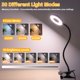 thumbnail image 5 of Lámpara de escritorio Foneso Clip on Light, 48 LED USB, 3 modos de color, negro, 5 of 9