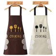 thumbnail image 1 of Coofit Kitchen Apron Funny Waterproof: 2PCS Cooking Apron Bib Apron with Pocket & Towel, 1 of 10